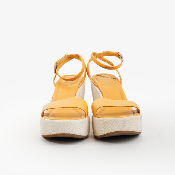 Prada Yellow Platform Beach Theme Appliqué Espadrille Sandals - Picture 2 of 12